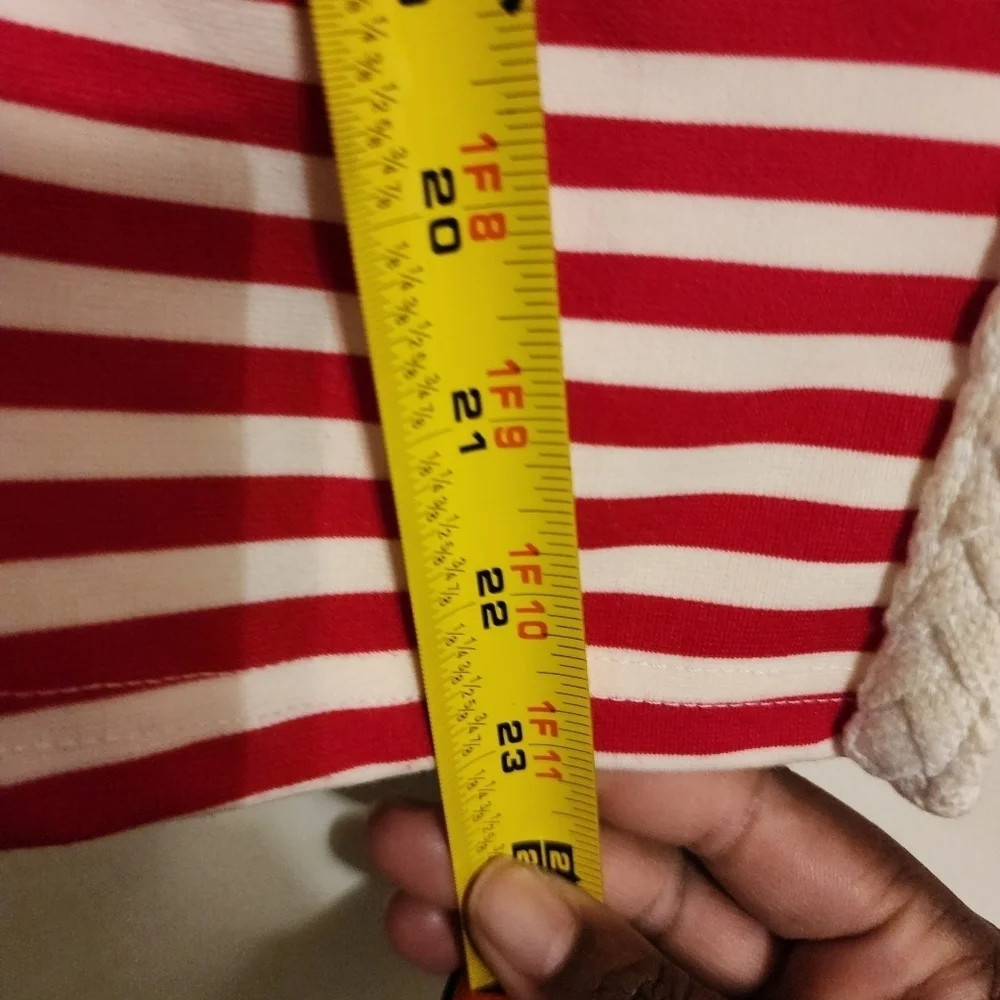 Katherine New York Red White Striped Nautical Theme Knit Jacket Anchor Buttons S